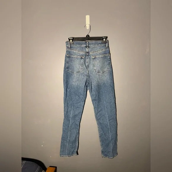 Reformation Liza Ultra High Rise Straight Jeans in Malta Wash Size 25 - Picture 4 of 6